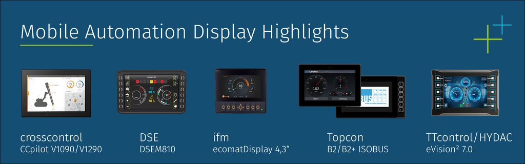Übersicht über die b-plus Displays für mobile Automation