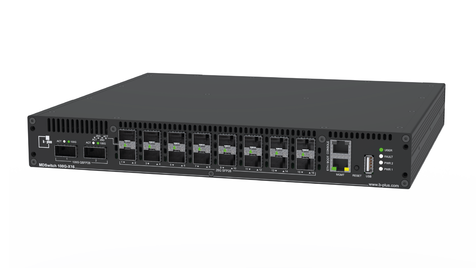Managed 100G Class Ethernet Switch MDSwitch 100G-X16