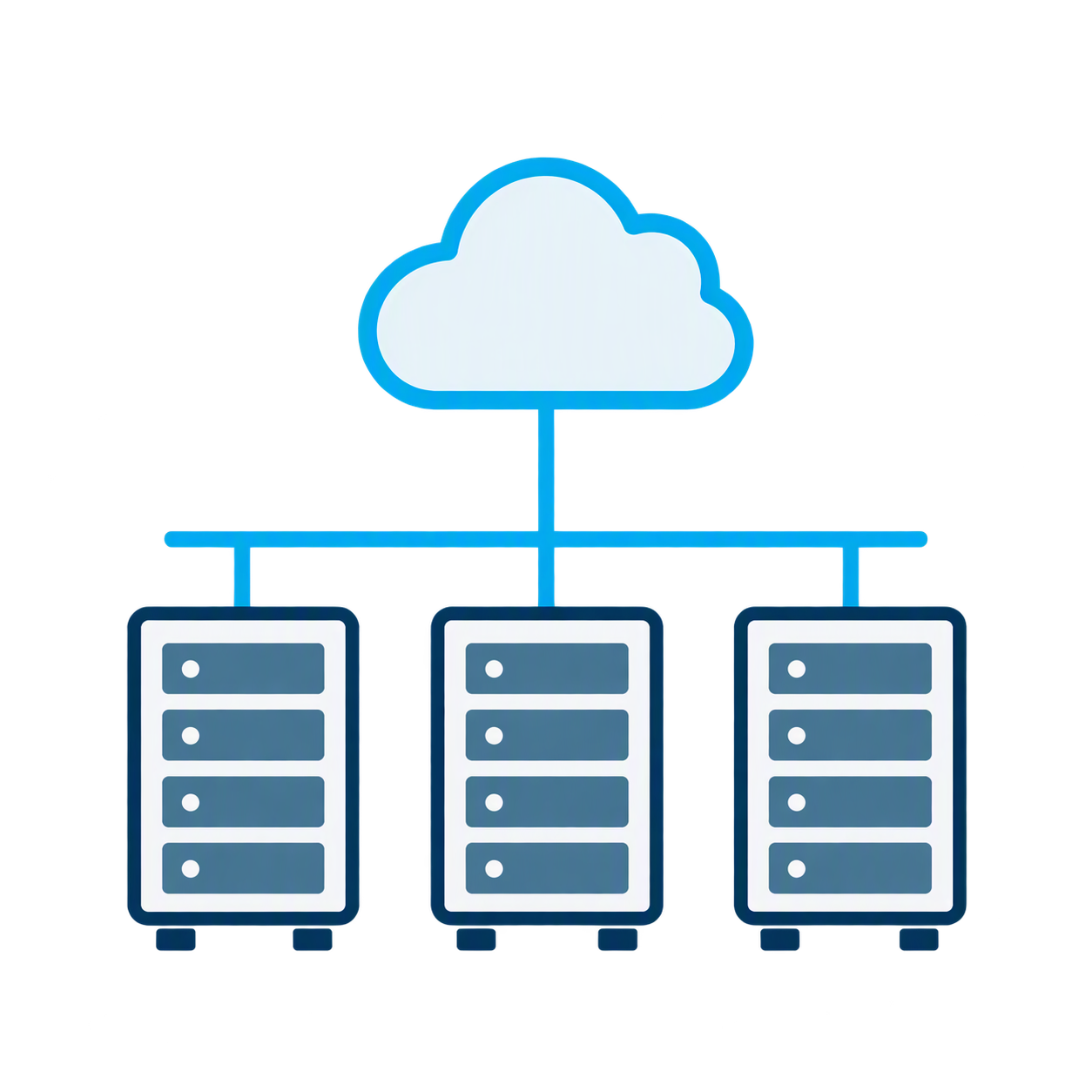 Schematic representation of a data center HiL infrastructure